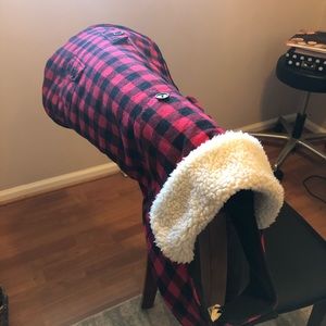 Big dog Buffalo plaid coat